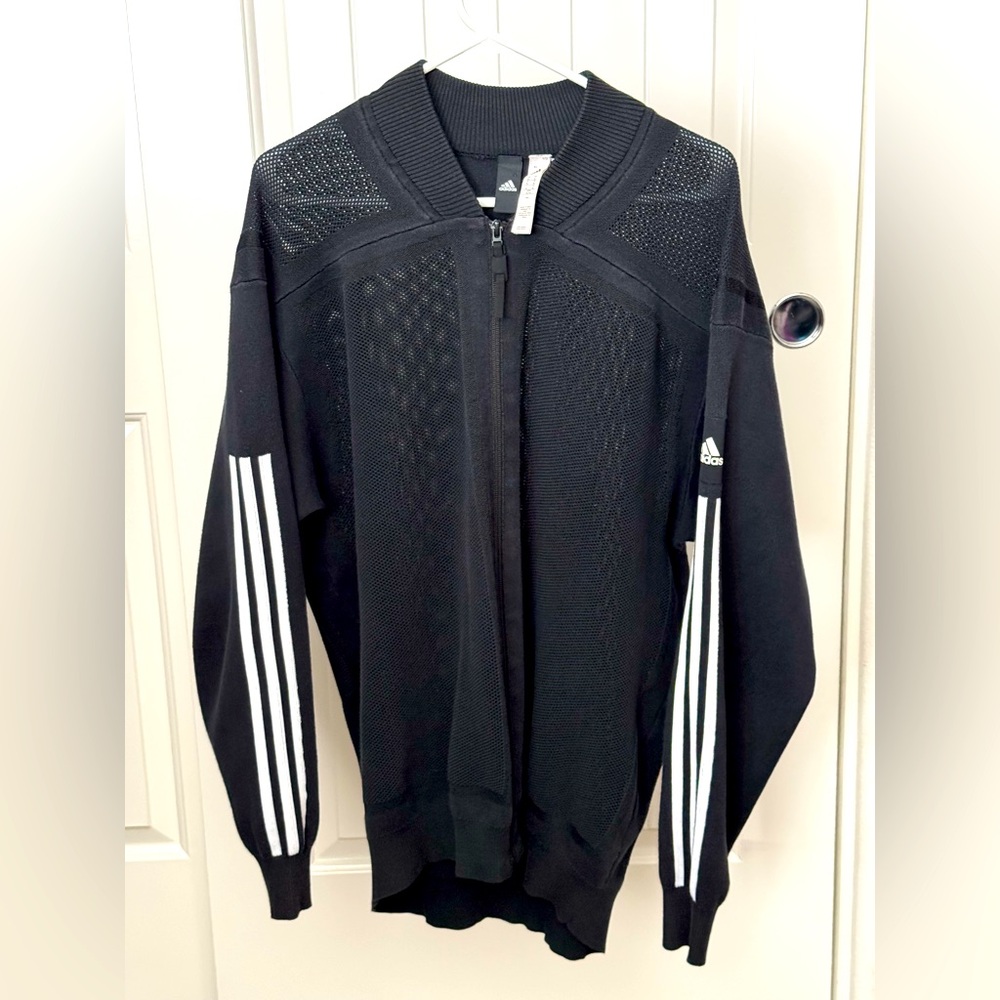 Black Jacket with White Accents